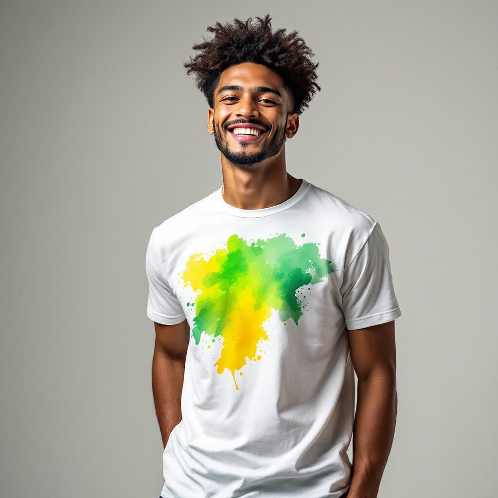 Torcedor com camisa verde-amarela da Copa